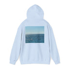 Ocean Photo Hoodie — “Joy has a habit of returning” Relaxed Beach Vibe Sweatshirt