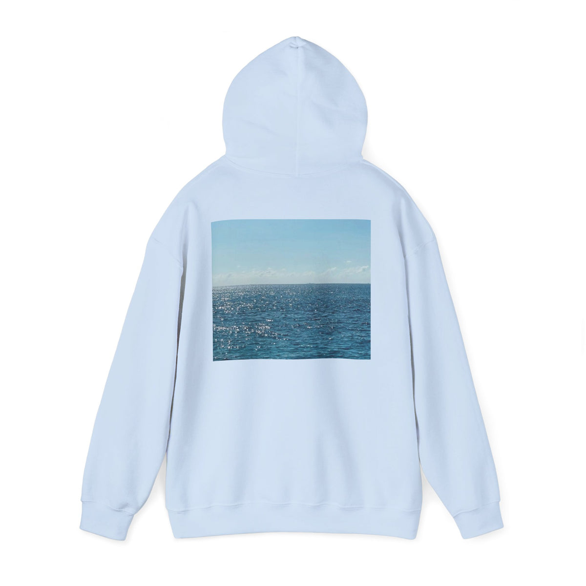 Ocean Photo Hoodie — “Joy has a habit of returning” Relaxed Beach Vibe Sweatshirt