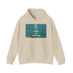 Ocean Photo Hoodie — “Joy has a habit of returning” Relaxed Beach Vibe Sweatshirt
