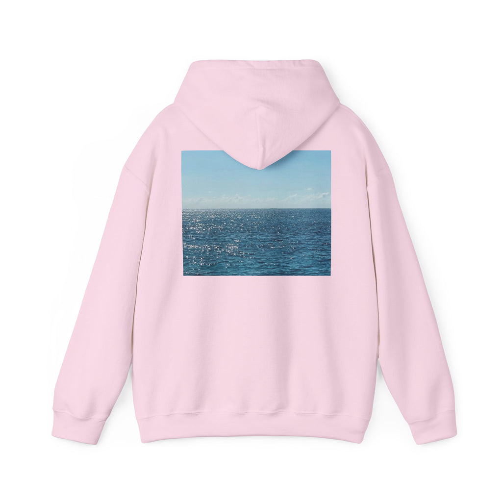 Ocean Photo Hoodie — “Joy has a habit of returning” Relaxed Beach Vibe Sweatshirt