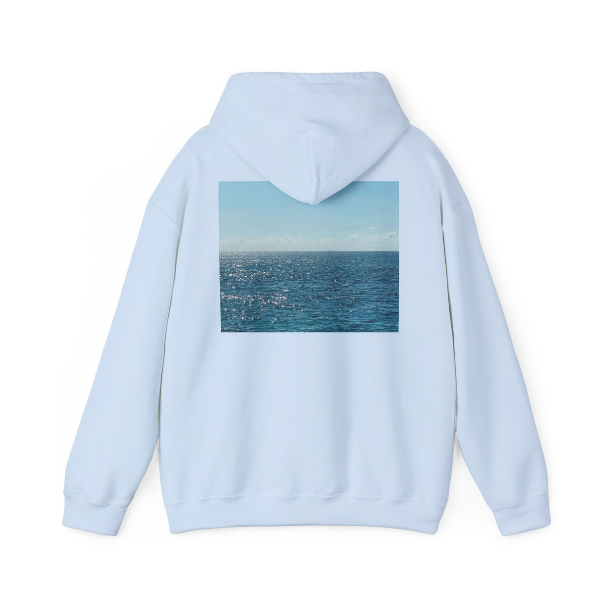 Ocean Photo Hoodie — “Joy has a habit of returning” Relaxed Beach Vibe Sweatshirt