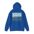 Ocean Photo Hoodie — “Joy has a habit of returning” Relaxed Beach Vibe Sweatshirt