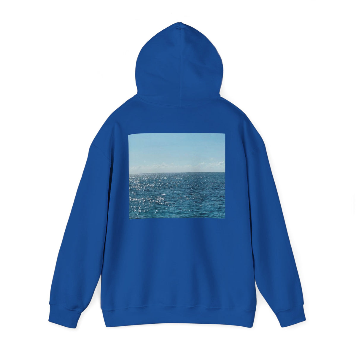 Ocean Photo Hoodie — “Joy has a habit of returning” Relaxed Beach Vibe Sweatshirt