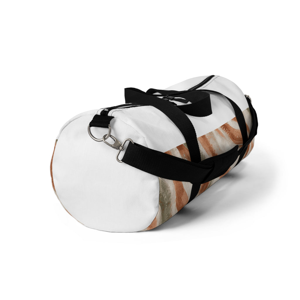 Travel Icons Duffel Bag — Minimalist Gym & Weekend Travel Bag with Monochrome Symbol Design