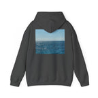 Ocean Photo Hoodie — “Joy has a habit of returning” Relaxed Beach Vibe Sweatshirt