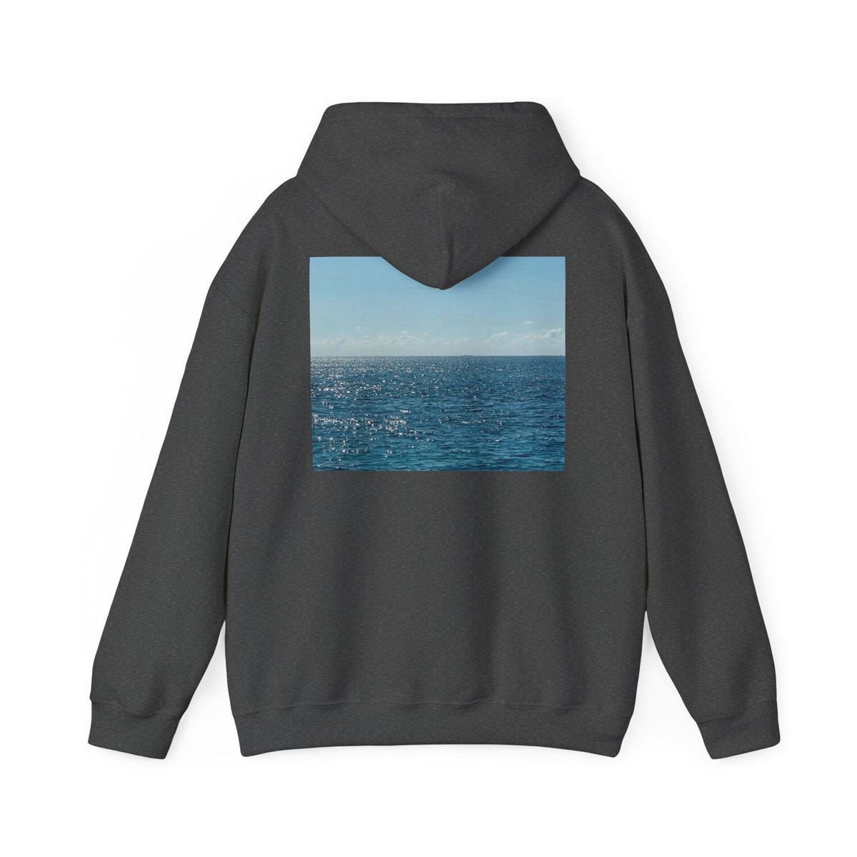 Ocean Photo Hoodie — “Joy has a habit of returning” Relaxed Beach Vibe Sweatshirt