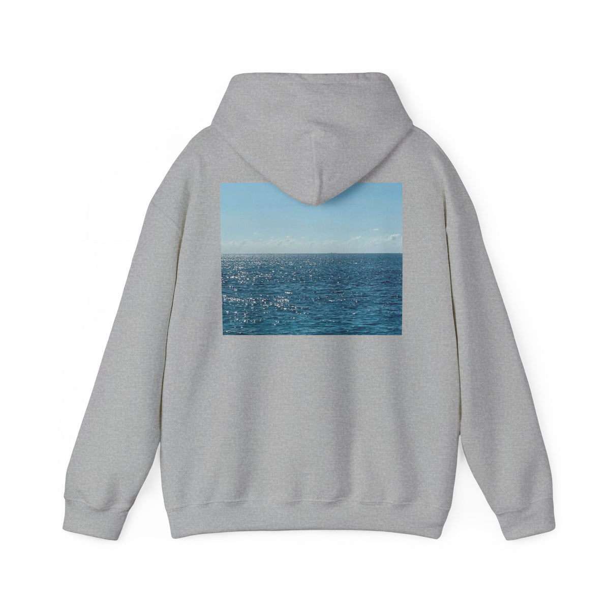 Ocean Photo Hoodie — “Joy has a habit of returning” Relaxed Beach Vibe Sweatshirt