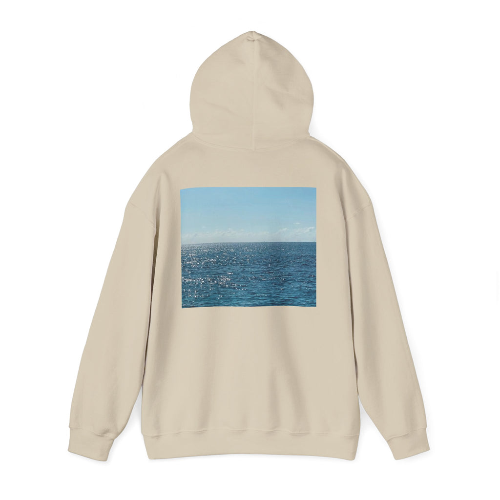 Ocean Photo Hoodie — “Joy has a habit of returning” Relaxed Beach Vibe Sweatshirt