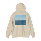 Ocean Photo Hoodie — “Joy has a habit of returning” Relaxed Beach Vibe Sweatshirt