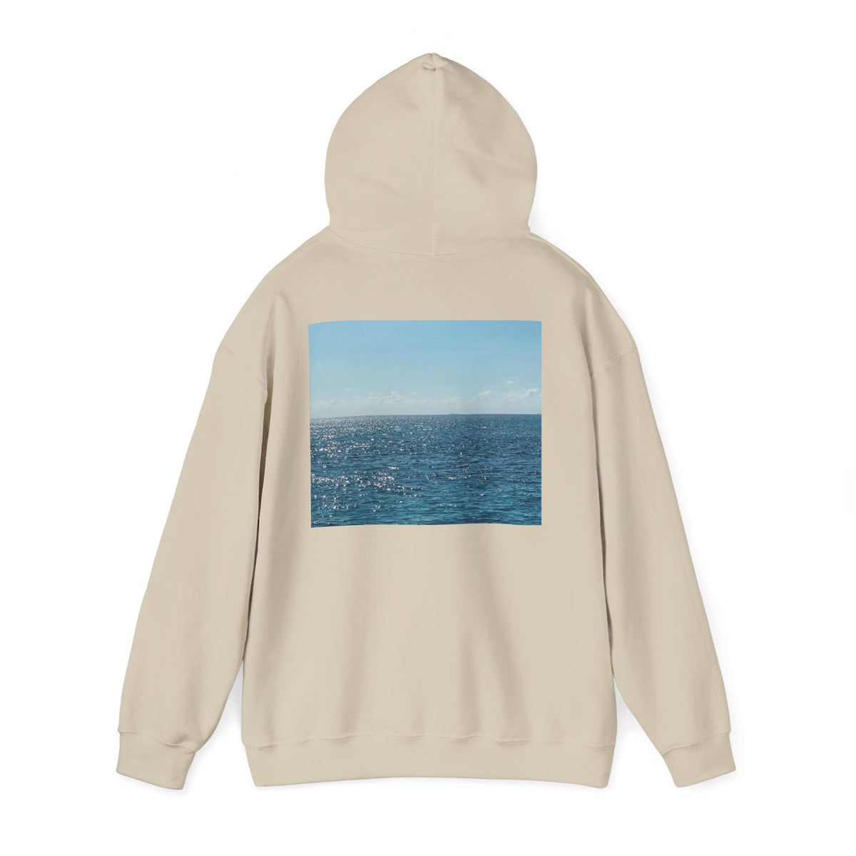 Ocean Photo Hoodie — “Joy has a habit of returning” Relaxed Beach Vibe Sweatshirt