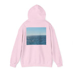 Ocean Photo Hoodie — “Joy has a habit of returning” Relaxed Beach Vibe Sweatshirt