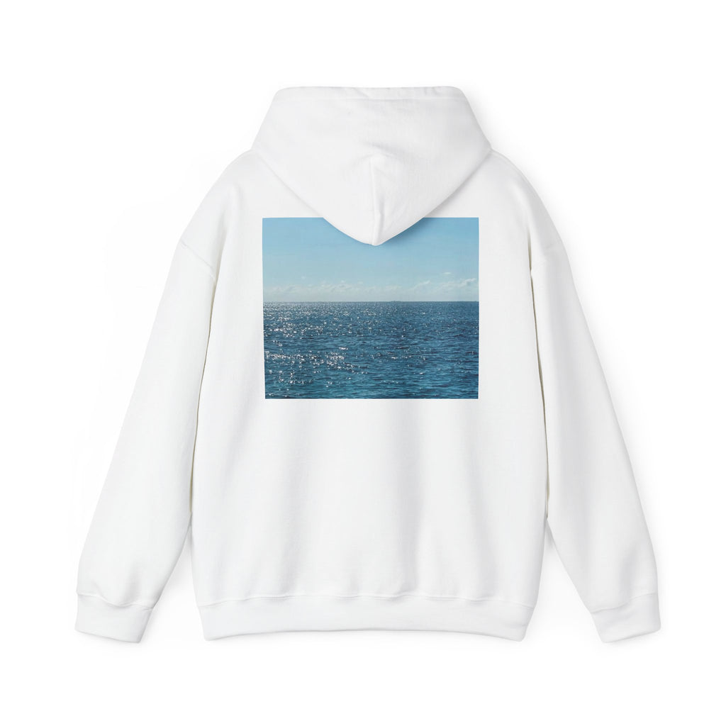 Ocean Photo Hoodie — “Joy has a habit of returning” Relaxed Beach Vibe Sweatshirt