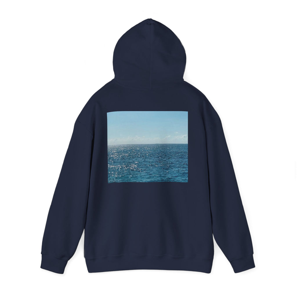 Ocean Photo Hoodie — “Joy has a habit of returning” Relaxed Beach Vibe Sweatshirt