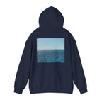 Ocean Photo Hoodie — “Joy has a habit of returning” Relaxed Beach Vibe Sweatshirt