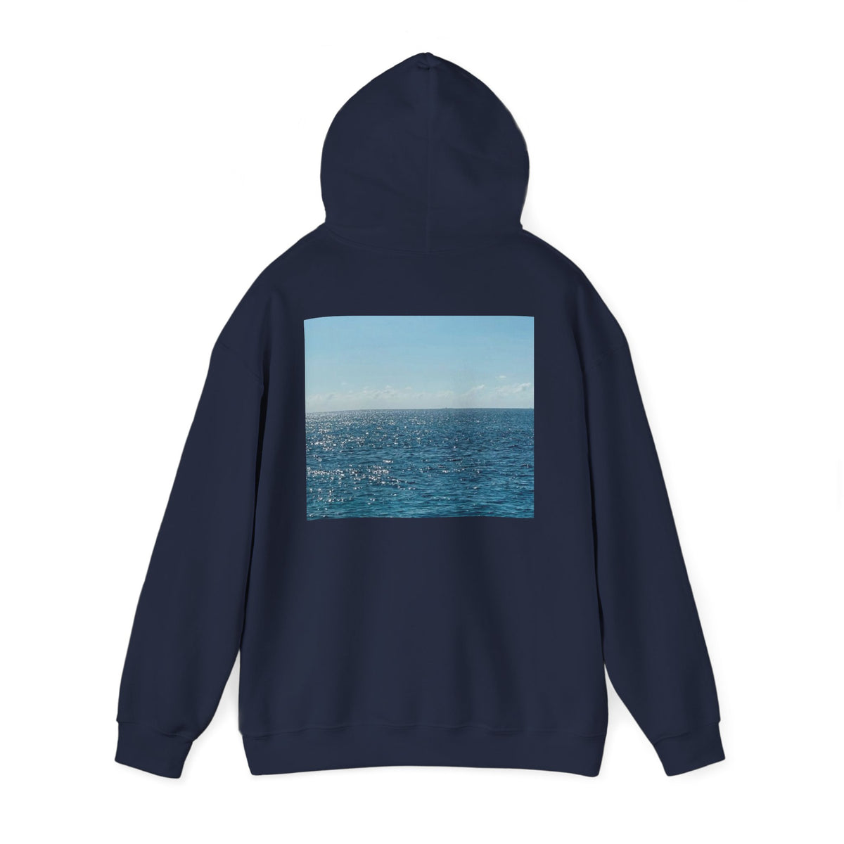 Ocean Photo Hoodie — “Joy has a habit of returning” Relaxed Beach Vibe Sweatshirt