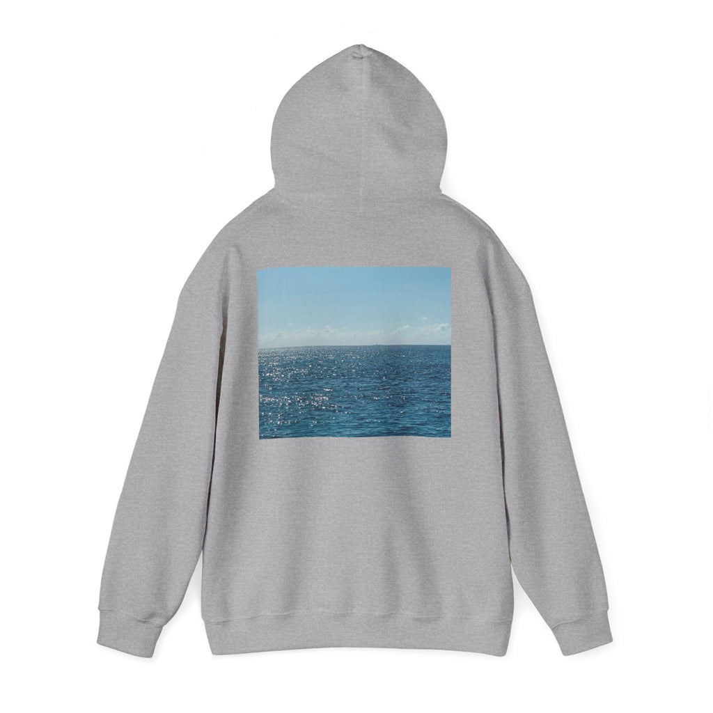 Ocean Photo Hoodie — “Joy has a habit of returning” Relaxed Beach Vibe Sweatshirt