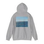 Ocean Photo Hoodie — “Joy has a habit of returning” Relaxed Beach Vibe Sweatshirt