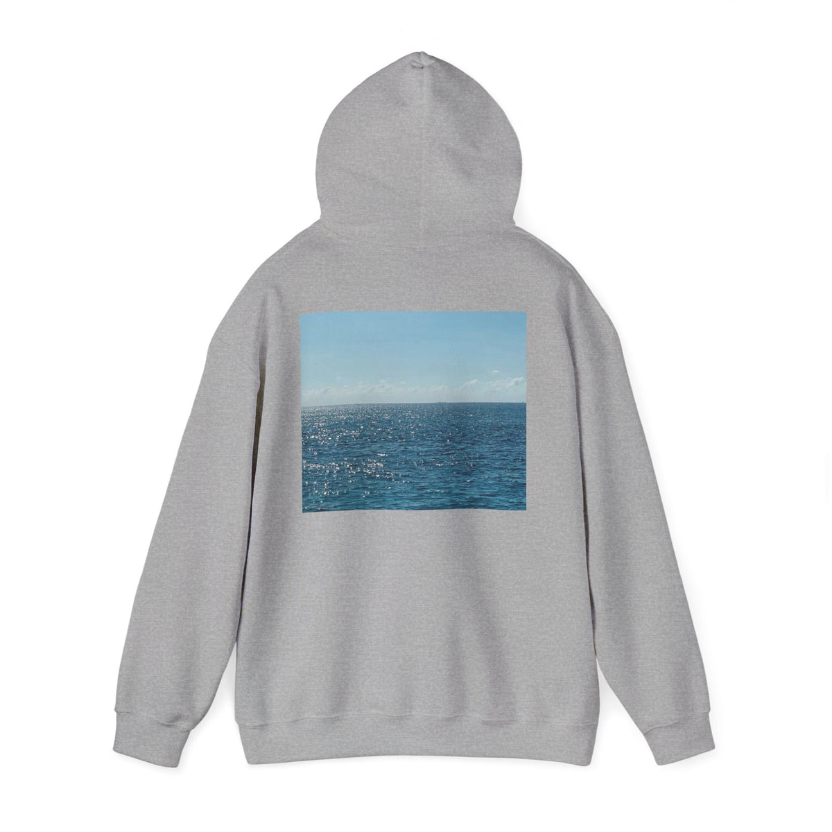 Ocean Photo Hoodie — “Joy has a habit of returning” Relaxed Beach Vibe Sweatshirt