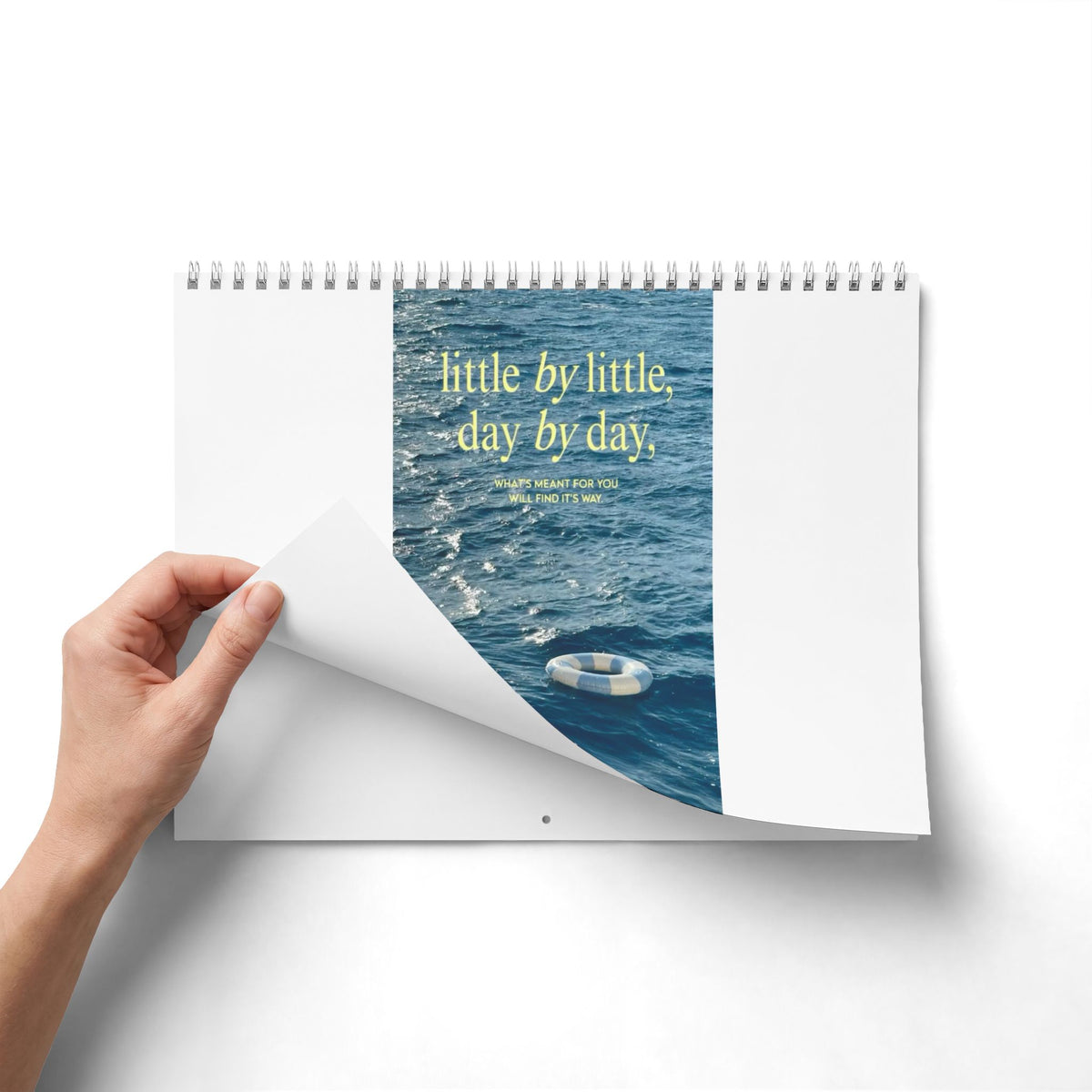 Inspirational Wall Calendar — "Little by Little, Day by Day" Monthly Planner