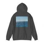 Ocean Photo Hoodie — “Joy has a habit of returning” Relaxed Beach Vibe Sweatshirt
