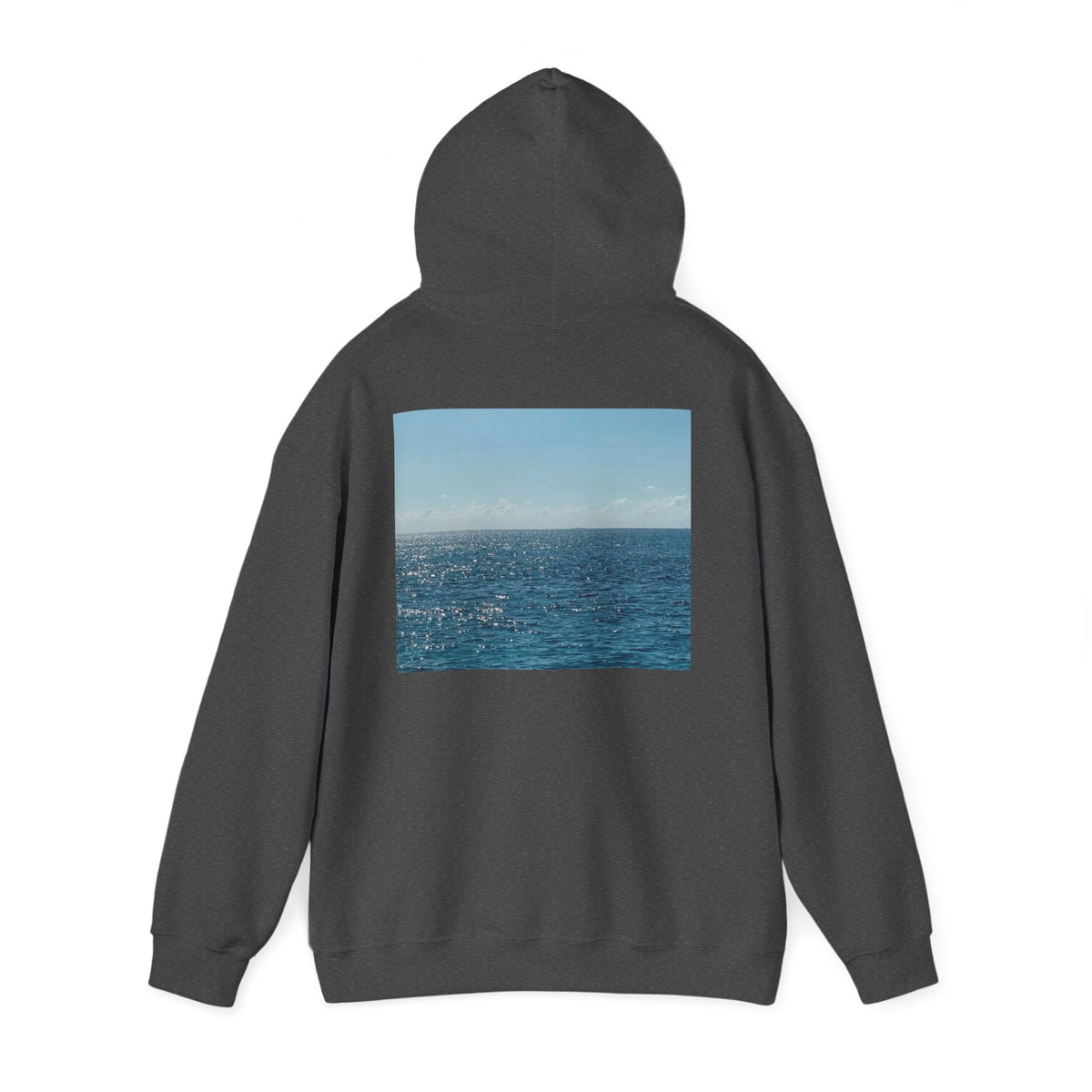 Ocean Photo Hoodie — “Joy has a habit of returning” Relaxed Beach Vibe Sweatshirt