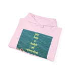 Ocean Photo Hoodie — “Joy has a habit of returning” Relaxed Beach Vibe Sweatshirt