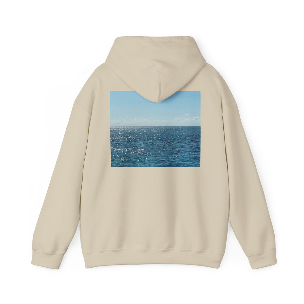 Ocean Photo Hoodie — “Joy has a habit of returning” Relaxed Beach Vibe Sweatshirt