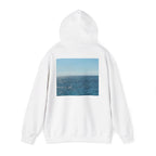 Ocean Photo Hoodie — “Joy has a habit of returning” Relaxed Beach Vibe Sweatshirt