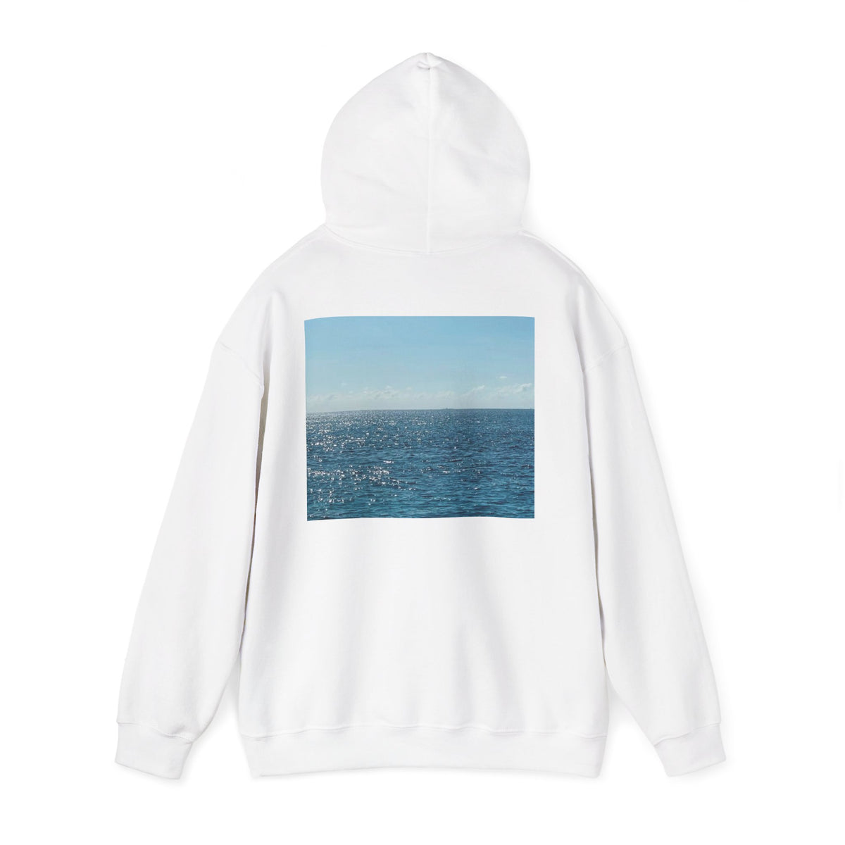 Ocean Photo Hoodie — “Joy has a habit of returning” Relaxed Beach Vibe Sweatshirt