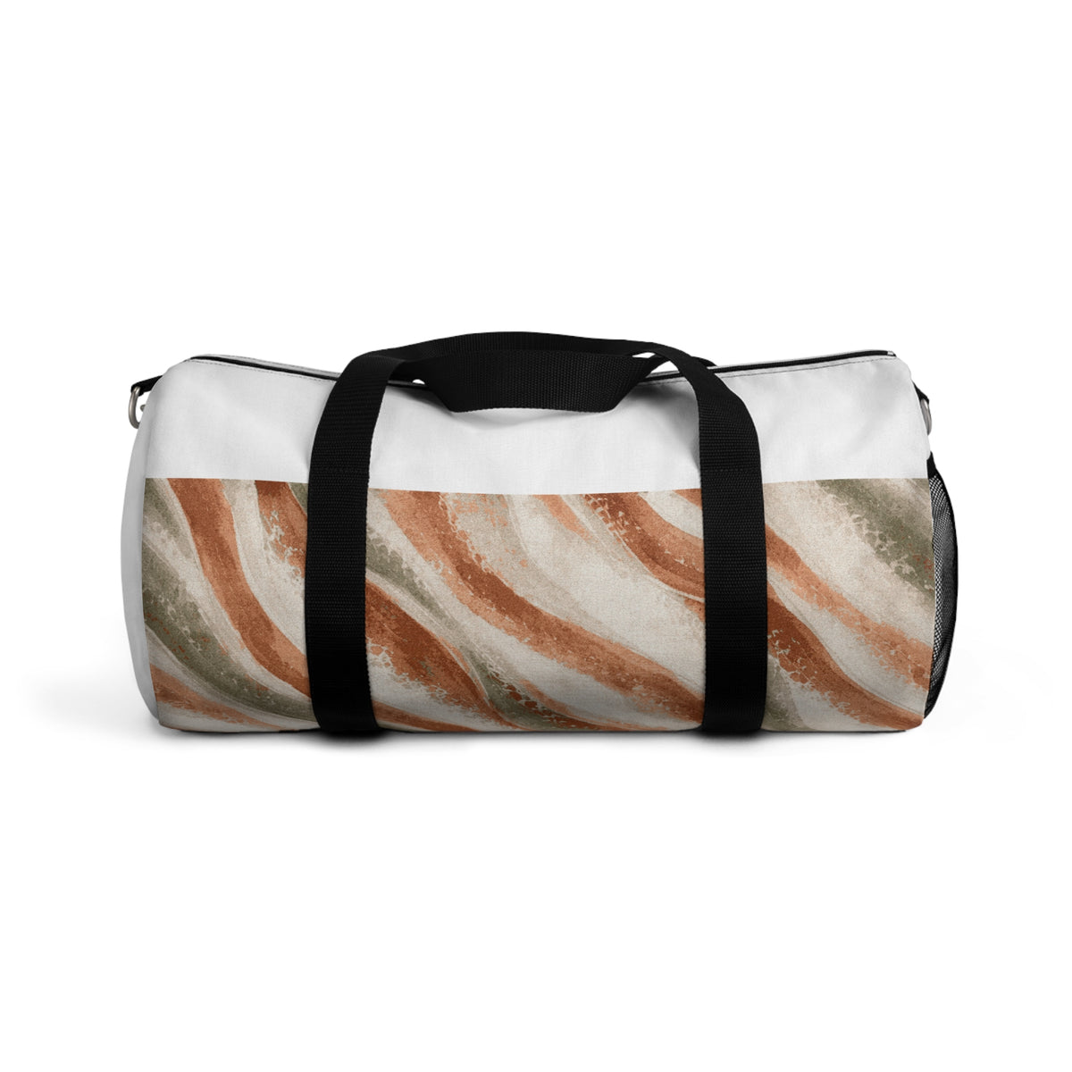 Travel Icons Duffel Bag — Minimalist Gym & Weekend Travel Bag with Monochrome Symbol Design
